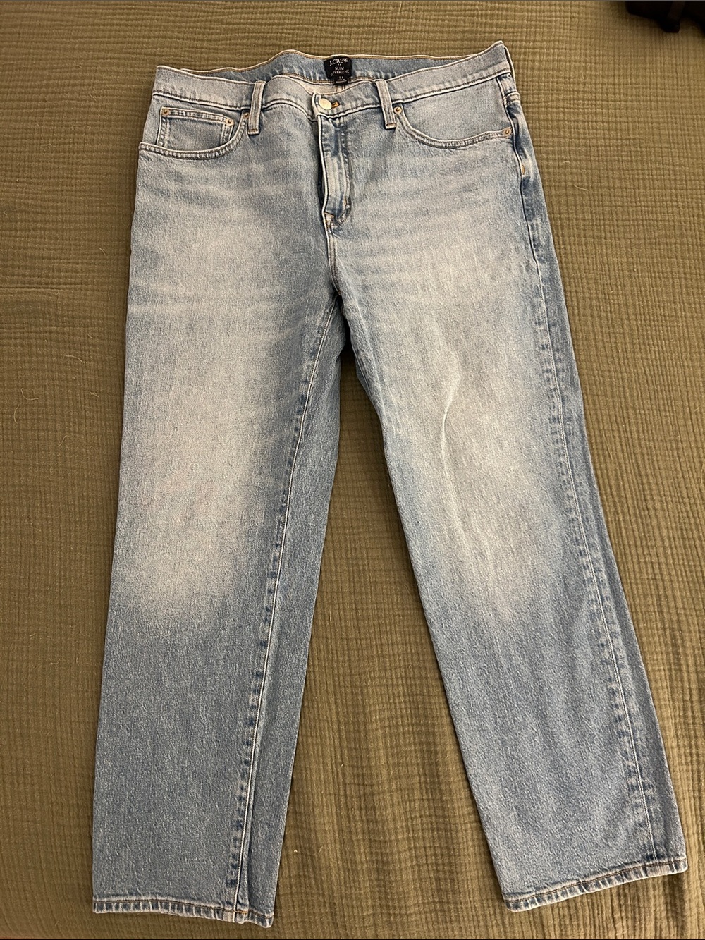 NWOT J. Crew Light Blue Straight-Leg Jeans